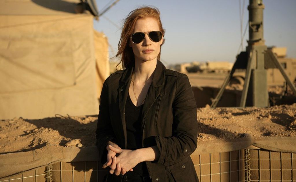 Jessica Chastain in a scene from the movie Zero Dark Thirty. Jessica Chastain in a scene from the movie Zero Dark Thirty.