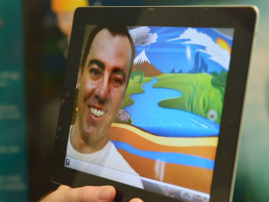 GREAT IDEA: Teacher Paul Hamilton takes a close look at his fantastic new app. GREAT IDEA: Teacher Paul Hamilton takes a close look at his fantastic new app.