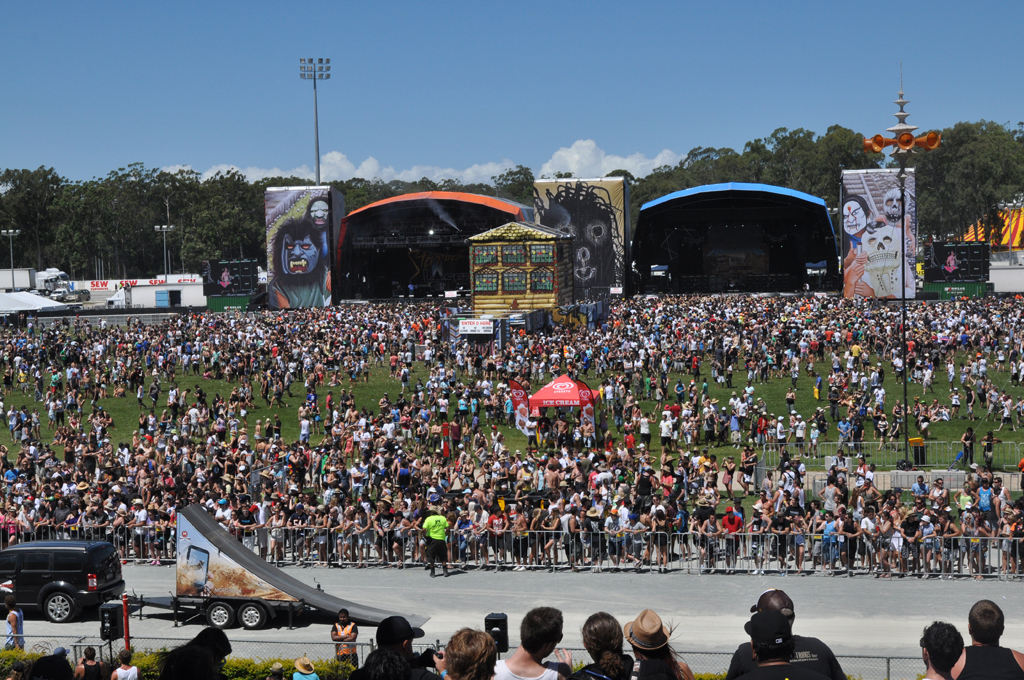 Large crowds at the 2011 Big Day Out at Gold Coast Parklands. Large crowds at the 2011 Big Day Out at Gold Coast Parklands.