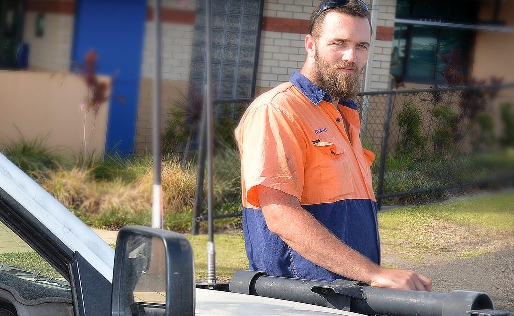 Mark Cowie was reunited with his utility on Monday. Mark Cowie was reunited with his utility on Monday.
