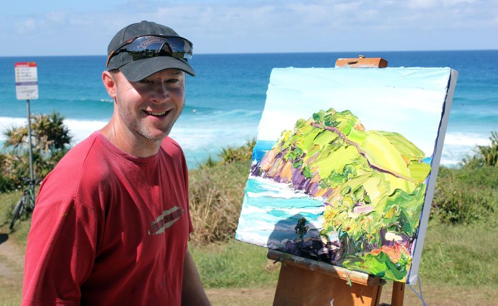 Artist Steve Tyerman was spotted by Cabarita residents painting last week. Artist Steve Tyerman was spotted by Cabarita residents painting last week.