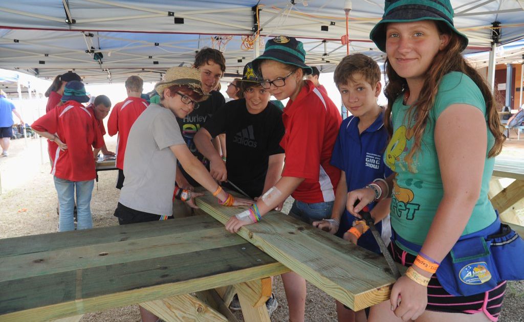 Picnic tables made largely by scouts to be left behind Fraser Coast