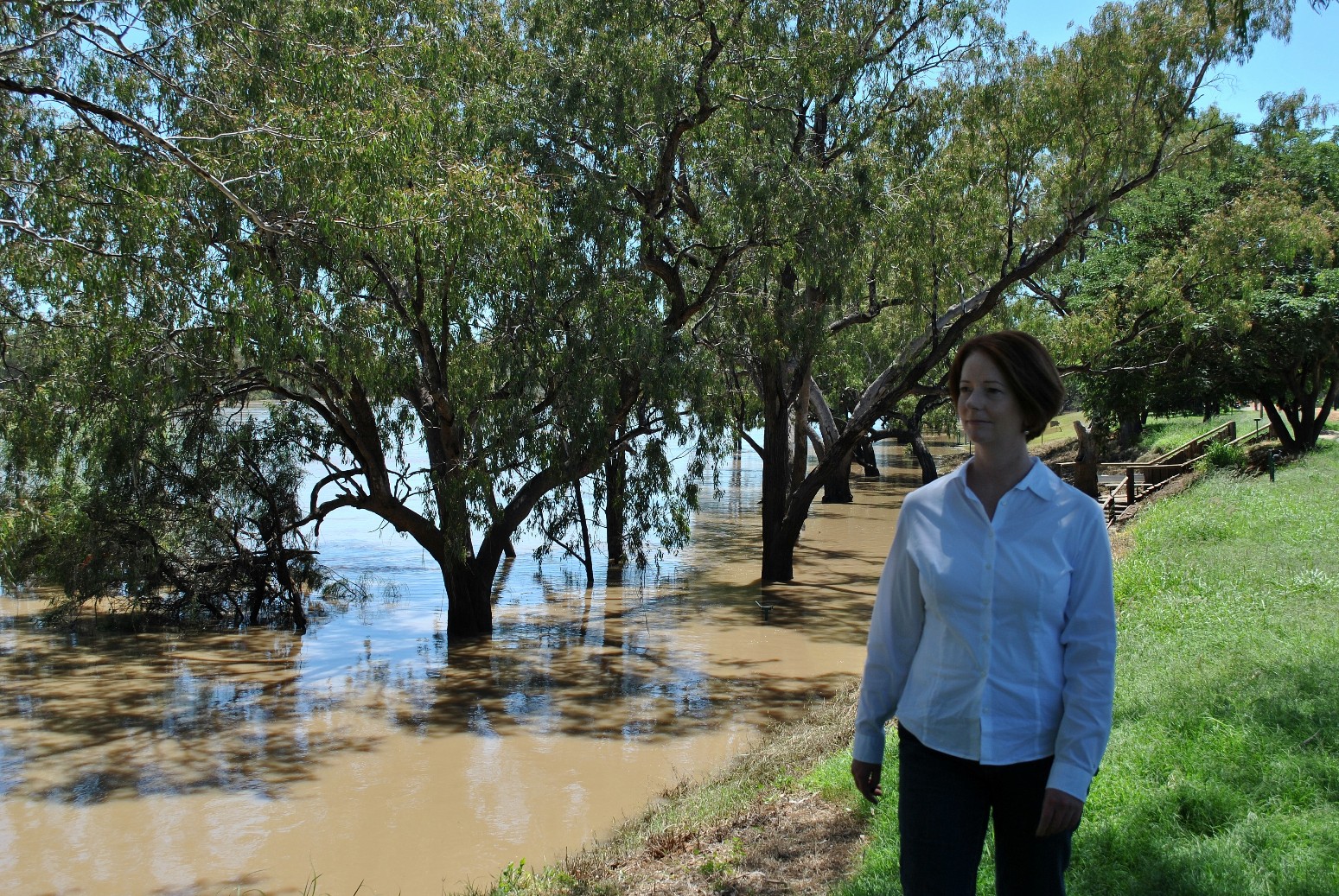 Julia Gillard during a visit to St George. Julia Gillard during a visit to St George.