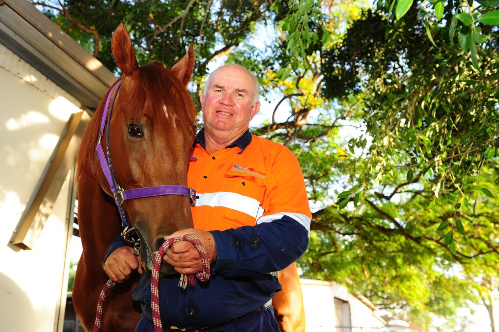 Chris McArdle with his horse Don't Tell a Lie. Chris McArdle with his horse Don't Tell a Lie.