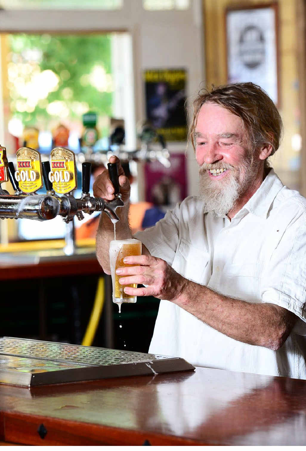 BLUES FAN: Andrew Cafe, owner of the Royal Mail Hotel. BLUES FAN: Andrew Cafe, owner of the Royal Mail Hotel.