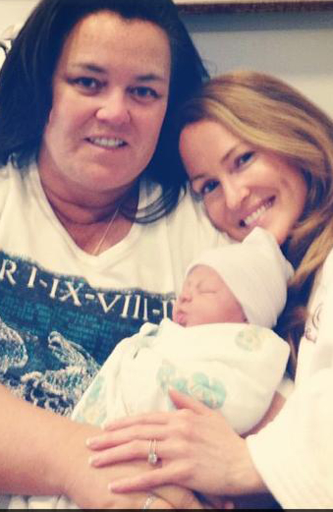 Rosie O'Donnell, Michelle Rounds and baby Dakota. Rosie O'Donnell, Michelle Rounds and baby Dakota.