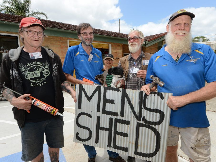 John Pitt, second from left, says the Tweed Men's Shed group will host a fundraiser next month. John Pitt, second from left, says the Tweed Men's Shed group will host a fundraiser next month.