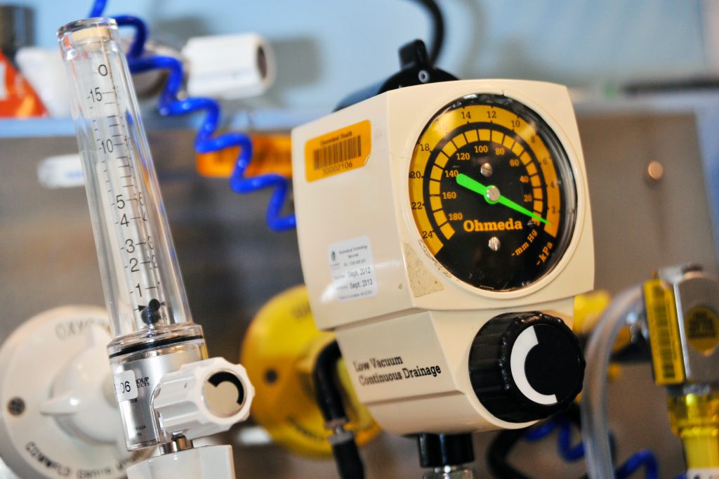 Emergency medical equipment in accident and emergency at Nambour General Hospital. Emergency medical equipment in accident and emergency at Nambour General Hospital.