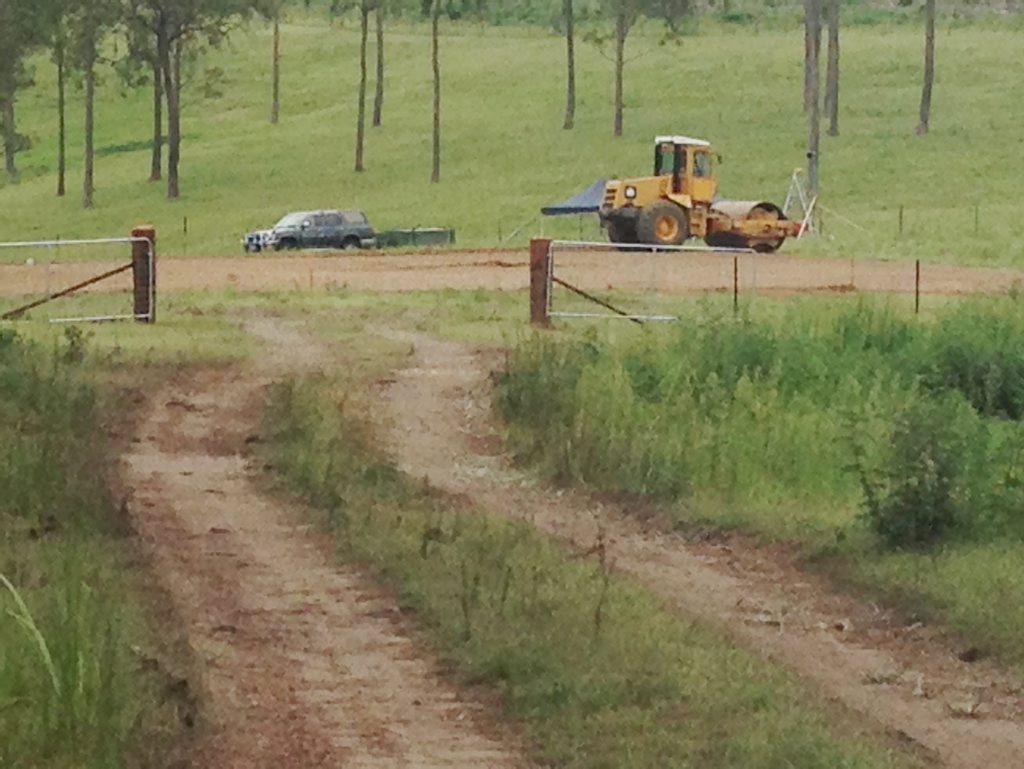 Metgasco's new drilling pad under construction today near Doubtful Creek Photo Cathy Adams / The Northern Star Metgasco's new drilling pad under construction today near Doubtful Creek Photo Cathy Adams / The Northern Star