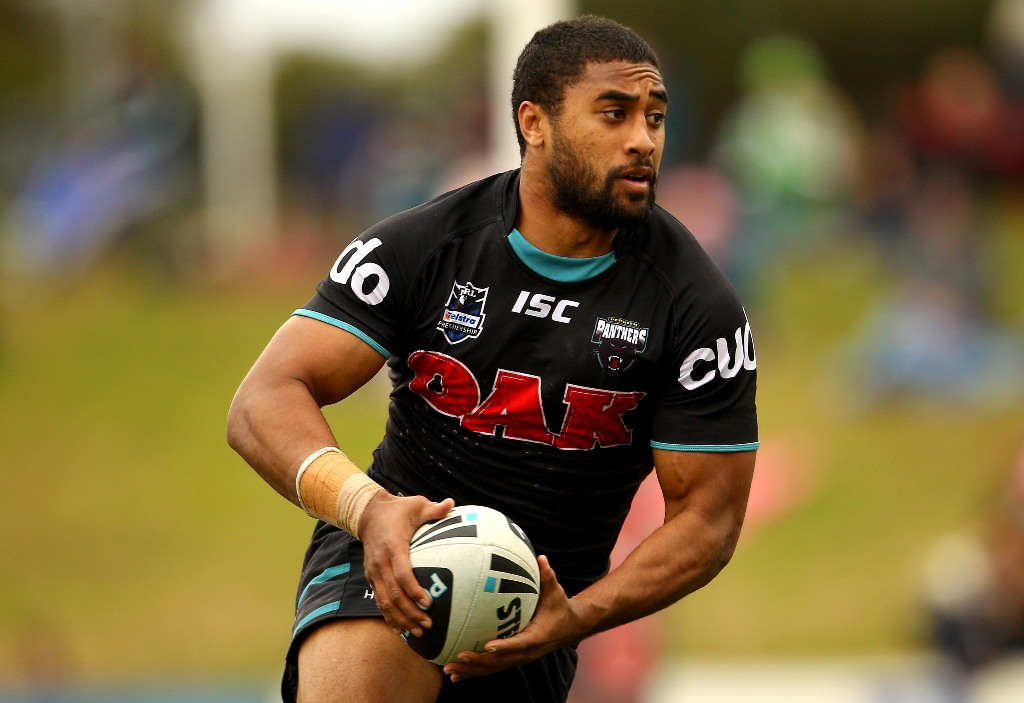 Michael Jennings of the Panthers runs the ball during the round 23 NRL match between the Penrith Panters and the Canberra Raiders at Centrebet Stadium on August 12, 2012 in Sydney, Australia. Michael Jennings of the Panthers runs the ball during the round 23 NRL match between the Penrith Panters and the Canberra Raiders at Centrebet Stadium on August 12, 2012 in Sydney, Australia.