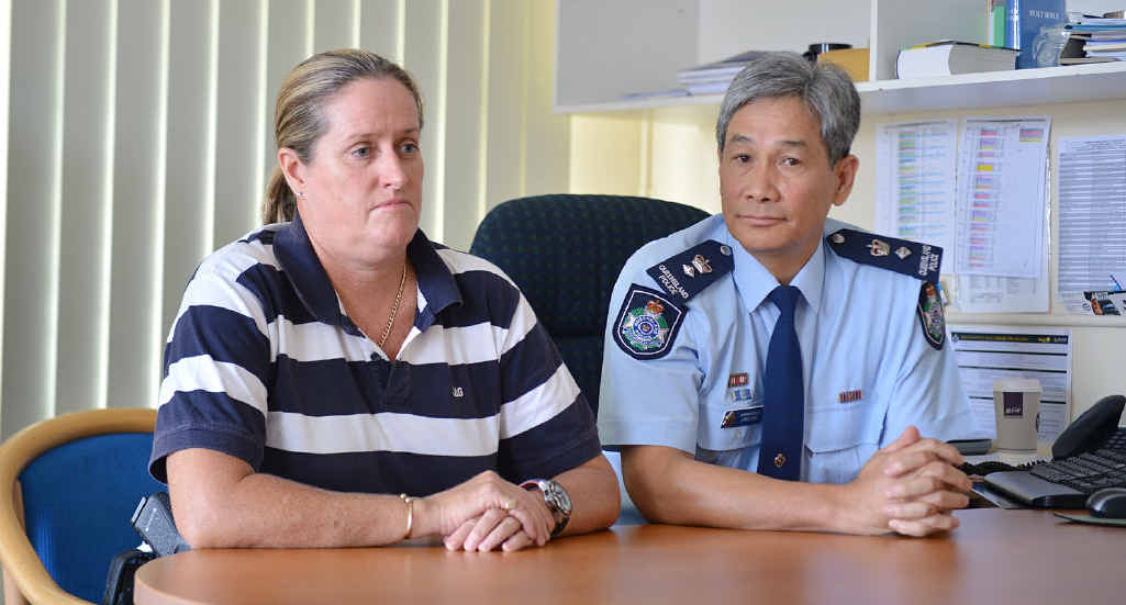 Detective Senior Sergeant Sasha Finney, of the State Drug Investigation Unit and Superintendent Chris Sang. Detective Senior Sergeant Sasha Finney, of the State Drug Investigation Unit and Superintendent Chris Sang.