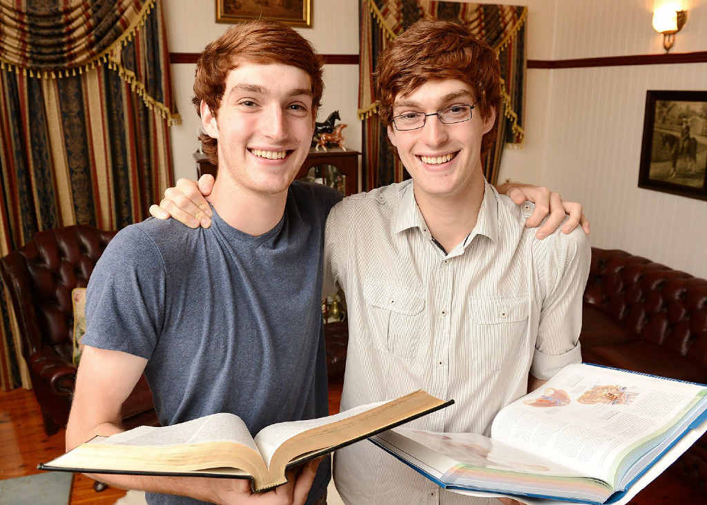 STUDY BUDDIES: Twins James and Keegan Hunter have both been accepted for their preferred university courses. STUDY BUDDIES: Twins James and Keegan Hunter have both been accepted for their preferred university courses.