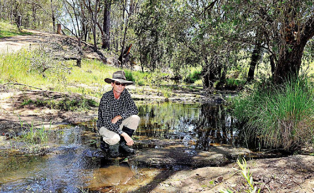 Dean Draper (above) is concerned about the impact of a CSG exploration site near his land at Doubtful Creek. Daniela Voinet Sledge (below left) at a campsite near the CSG exploration site. Dean Draper (above) is concerned about the impact of a CSG exploration site near his land at Doubtful Creek. Daniela Voinet Sledge (below left) at a campsite near the CSG exploration site.