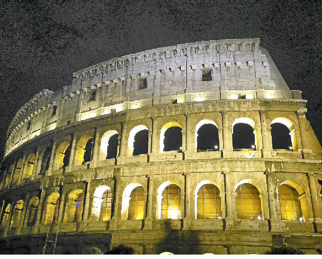 The Colosseum in Rome. The Colosseum in Rome.