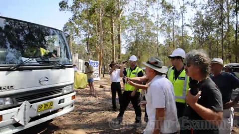 A snapshot of the action at the Glenugie CSG blockade today. A snapshot of the action at the Glenugie CSG blockade today.