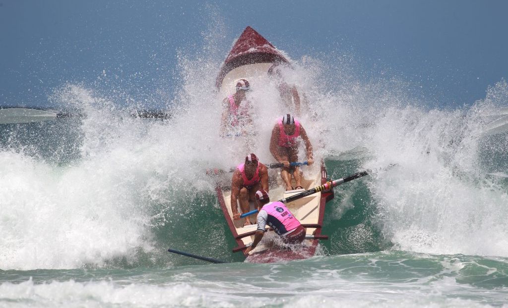 Surfboat action at Coolum. Surfboat action at Coolum.