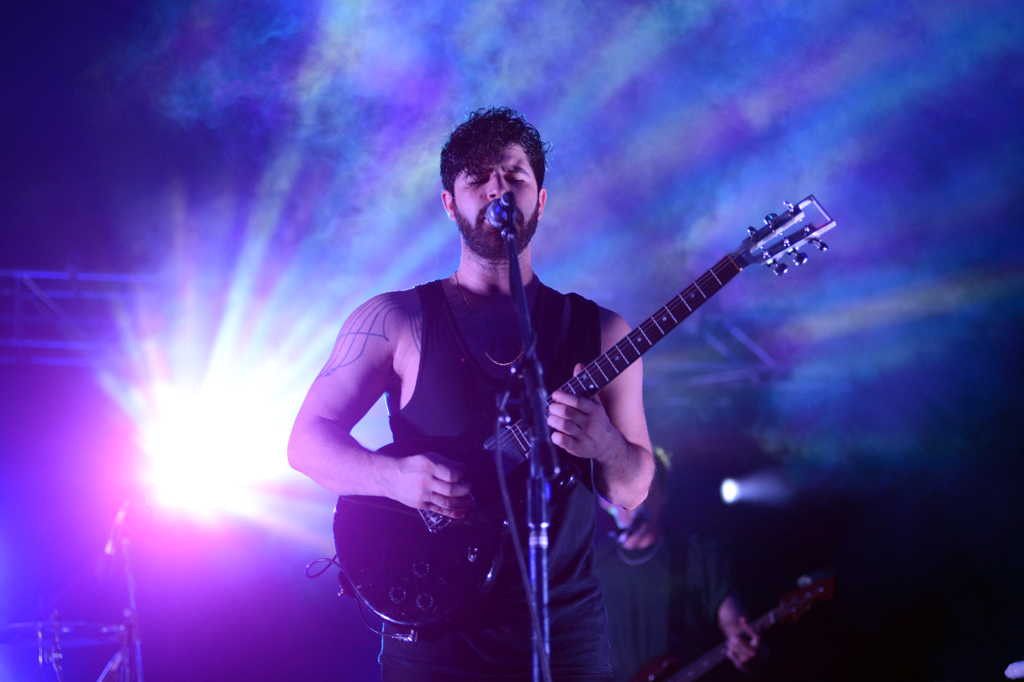 Foals perform at the Green Stage. Foals perform at the Green Stage.
