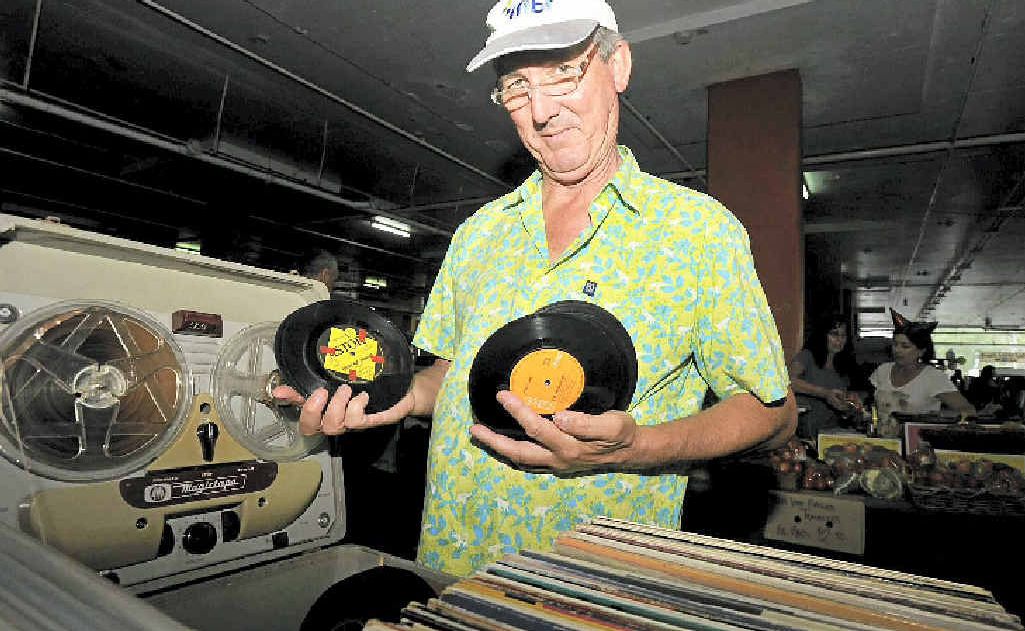 GOOD DEAL: Paul Ghent from Brisbane looking for a treasure in the record section, at the Lismore Car Boot Market. GOOD DEAL: Paul Ghent from Brisbane looking for a treasure in the record section, at the Lismore Car Boot Market.