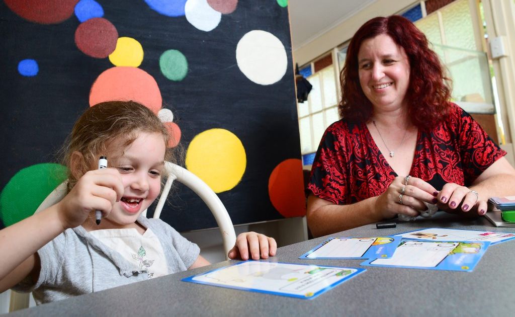 Jennifer Deaves of Woodend is homeschooling her children including her youngest daughter Celeste, 5. Jennifer Deaves of Woodend is homeschooling her children including her youngest daughter Celeste, 5.