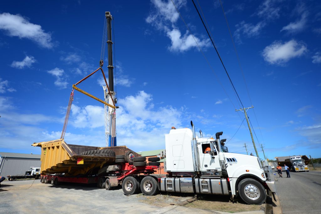 Whoa! First time trucks this size brought to Gladstone Observer