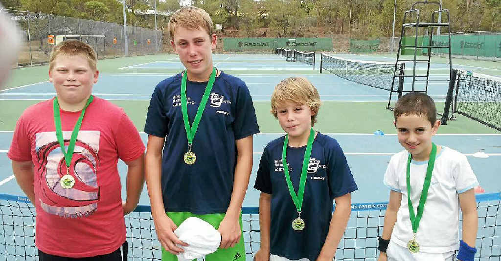 Tennis players Matthew Stevens, Jay Butler, Sam Butler and Dustin Mostofi-Zadeh. Tennis players Matthew Stevens, Jay Butler, Sam Butler and Dustin Mostofi-Zadeh.