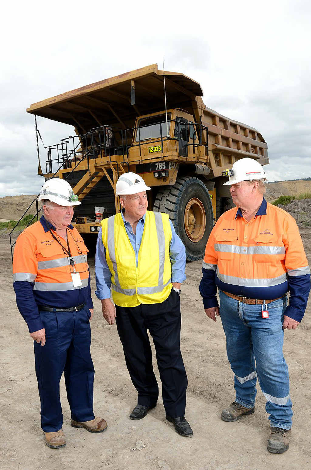 IT’S GOODBYE FROM HIM: New Hope CEO and managing director Rob Neale (centre) with long-serving New Oakleigh employees Peter Bevan and Murray Freeman. IT’S GOODBYE FROM HIM: New Hope CEO and managing director Rob Neale (centre) with long-serving New Oakleigh employees Peter Bevan and Murray Freeman.
