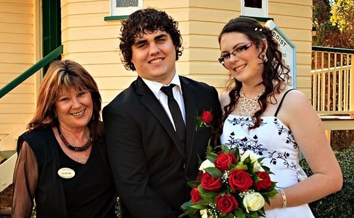 Hervey Bay's Cheryl Kidd has been named in the top 10 wedding celebrants in Australia. She wed Kristin and Brad Fox. Hervey Bay's Cheryl Kidd has been named in the top 10 wedding celebrants in Australia. She wed Kristin and Brad Fox.