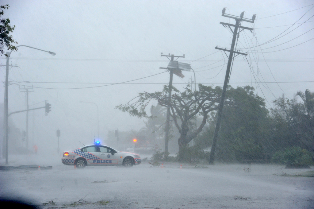 Bargara gets slammed by a vicious storm, uprooting trees, downing powerlines and ripping roofs off houses. Bargara gets slammed by a vicious storm, uprooting trees, downing powerlines and ripping roofs off houses.