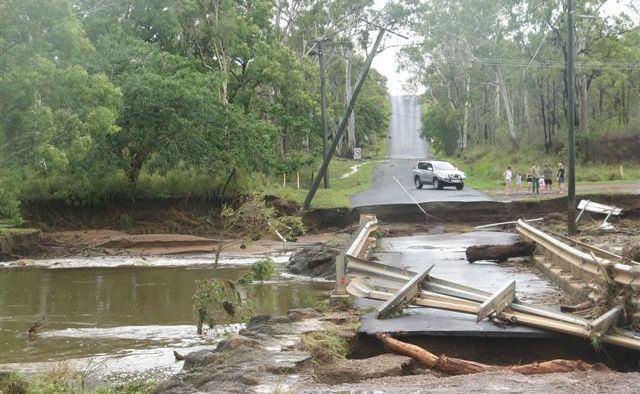Boundary Rd damage from rain deluge from ex-cyclone Oswald. Photo supplied by Ergon Energy Boundary Rd damage from rain deluge from ex-cyclone Oswald. Photo supplied by Ergon Energy
