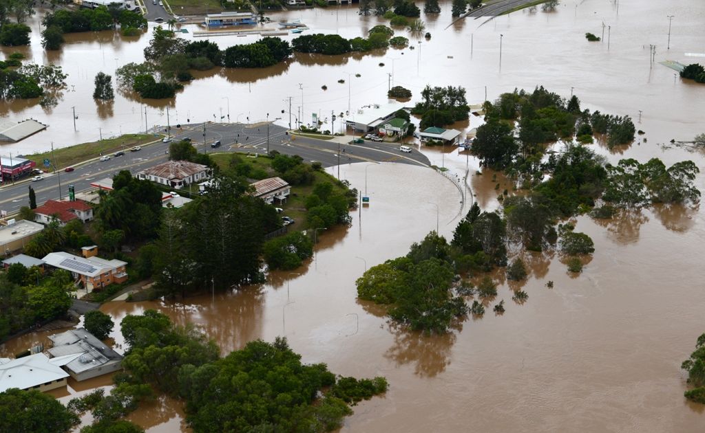 Aerial shot of Gympie during the floods. Aerial shot of Gympie during the floods.