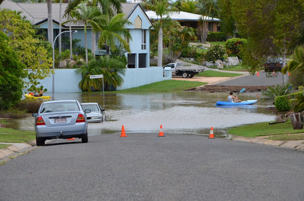 Real estate agents were kept busy after torrential rain and high winds in Gladstone. Real estate agents were kept busy after torrential rain and high winds in Gladstone.