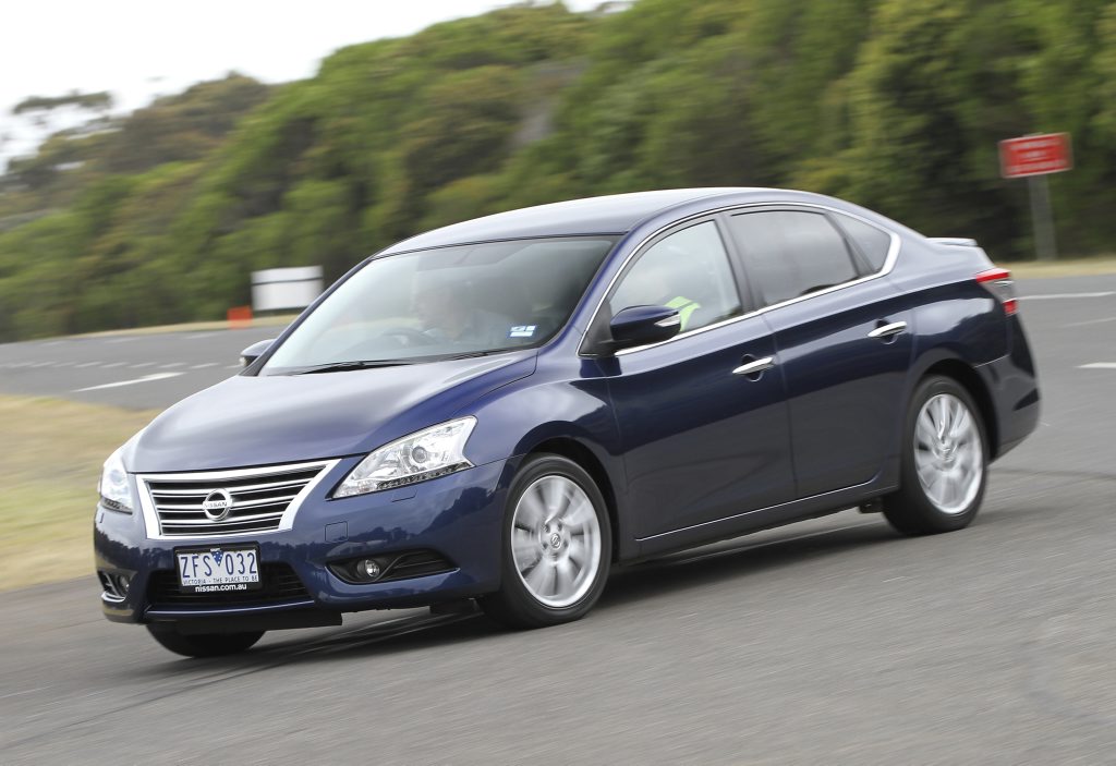 Nissan's new Pulsar sedan. Nissan's new Pulsar sedan.