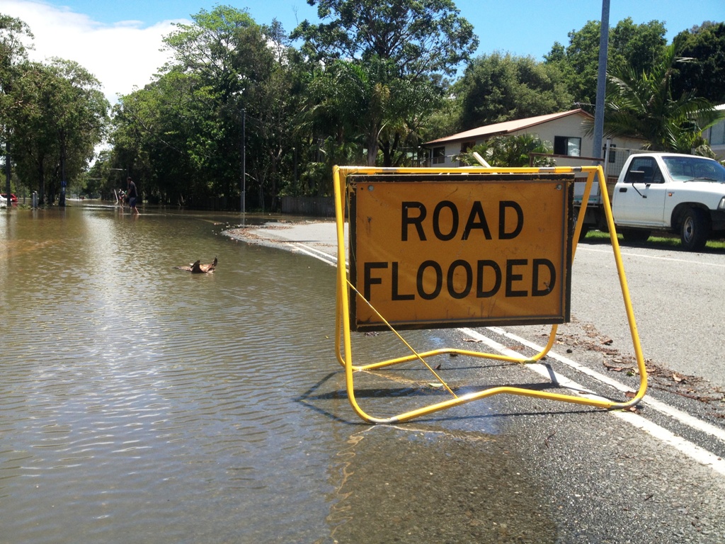 Chinderah Rd, in Chinderah, remains closed at 2pm on Tuesday.