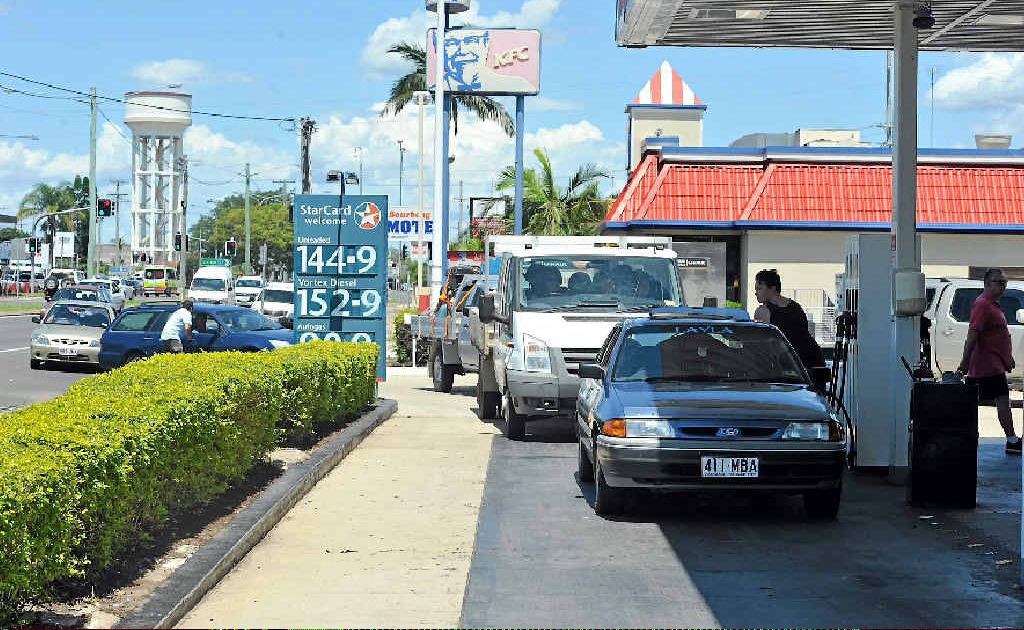 Bundaberg residents scramble to buy fuel as all the major routes into Bundaberg are cut off by severe flooding. Bundaberg residents scramble to buy fuel as all the major routes into Bundaberg are cut off by severe flooding.
