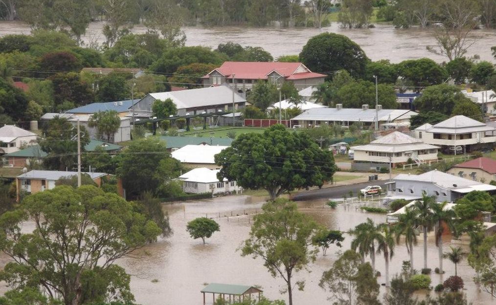 Gayndah during this year's floods. Gayndah during this year's floods.