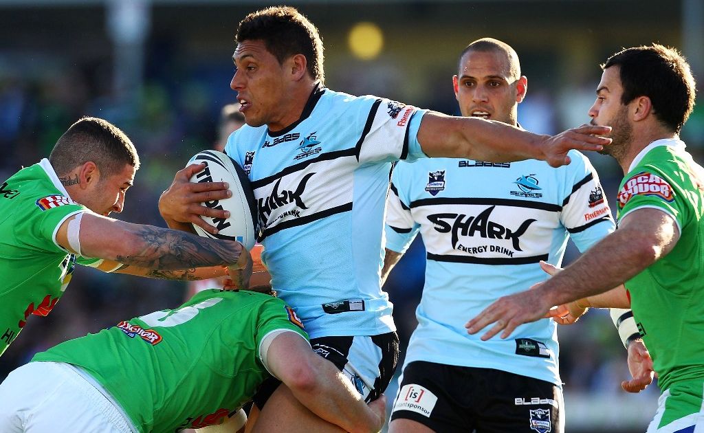 Anthony Tupou of the Sharks. Anthony Tupou of the Sharks.