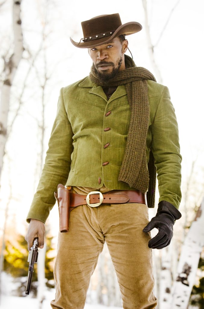 FOR REVIEW AND PREVIEW PURPOSES ONLY. Jamie Foxx in a scene from the movie Django Unchained. Supplied by Sony Pictures Australia. Please credit photo to Andrew Cooper.