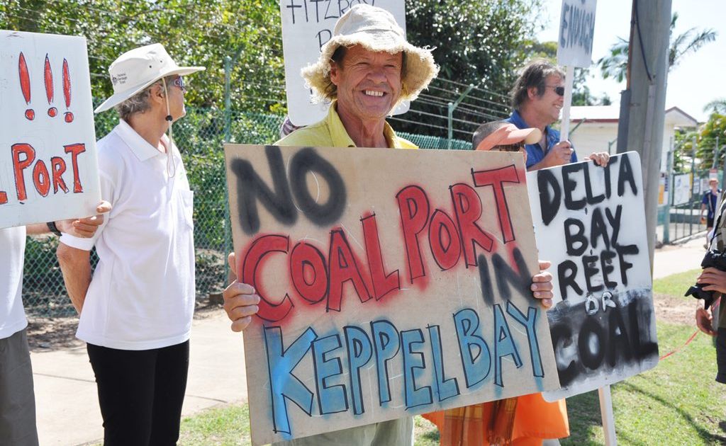 Greens candidate Paul Bambrick says no to a coal port in Keppel Bay Photo Trish Bowman / Capricorn Coast Mirror Greens candidate Paul Bambrick says no to a coal port in Keppel Bay Photo Trish Bowman / Capricorn Coast Mirror