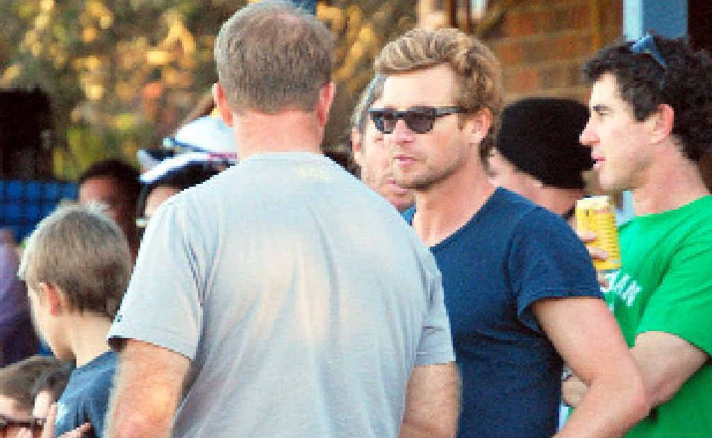 BEING FAMOUS: Simon Baker at Williams Reserve in Lennox Head in 2011 during a game of rugby between Lennox and Casino. BEING FAMOUS: Simon Baker at Williams Reserve in Lennox Head in 2011 during a game of rugby between Lennox and Casino.
