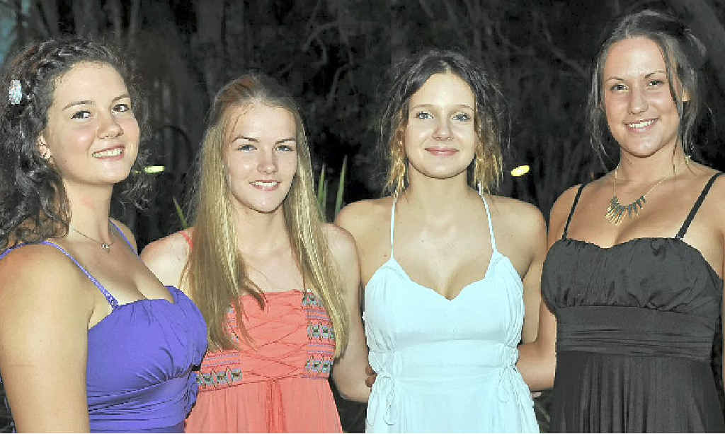 Beth Knight, Laura Huggins, Sarah Stanke and Chloe Cowen from the Nambour Thunder volleyball team. Beth Knight, Laura Huggins, Sarah Stanke and Chloe Cowen from the Nambour Thunder volleyball team.