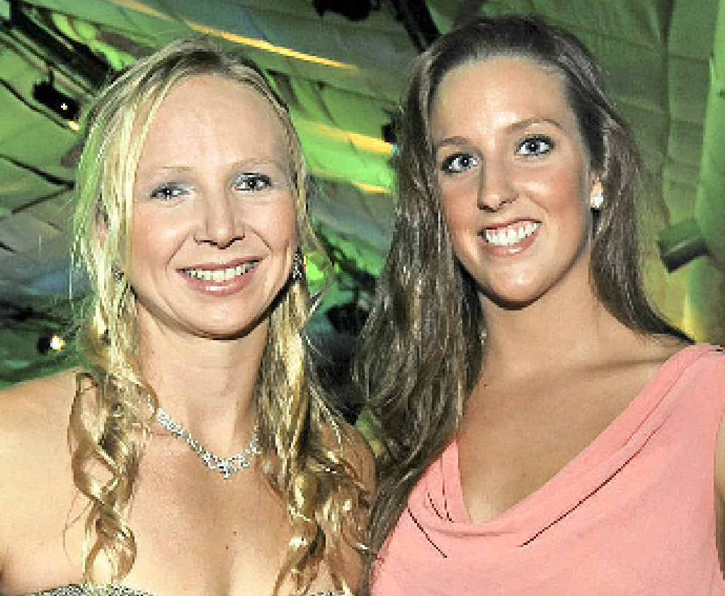 Olympic gold medal-winning swimmers Melanie Schlanger and Brittany Elmslie. Olympic gold medal-winning swimmers Melanie Schlanger and Brittany Elmslie.