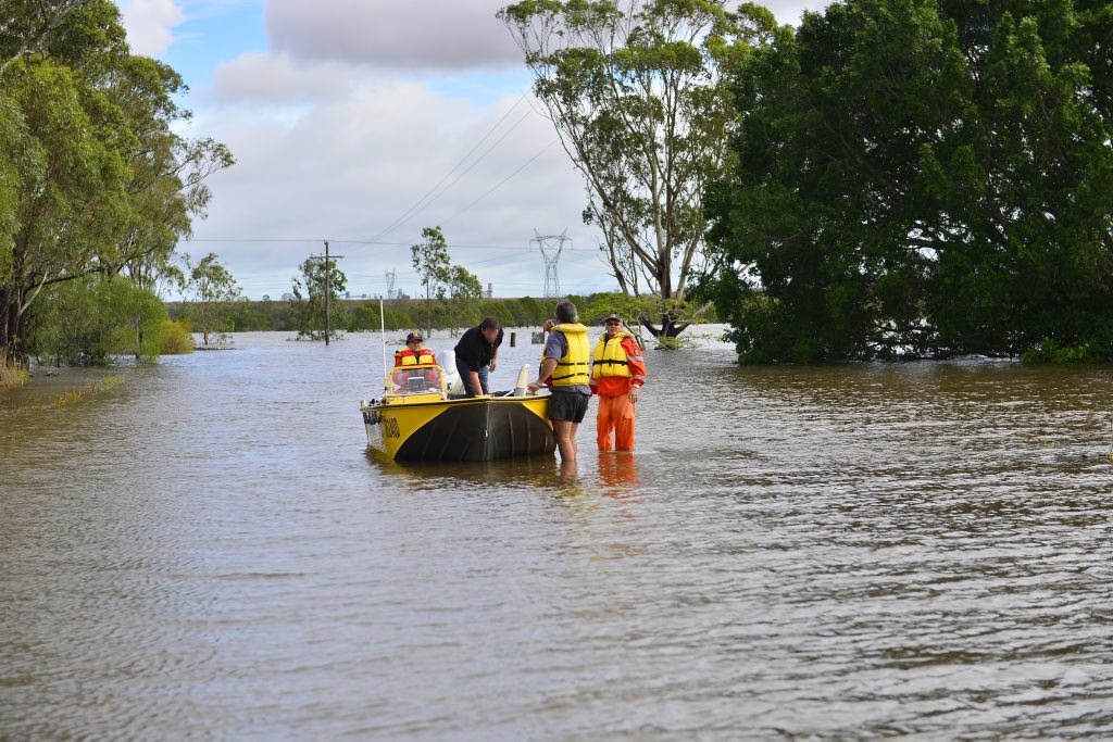 Residents in the Boyne Island/Tannum Sands area were force evacuated from their homes by Police and other emergency services due to floods. SES Volunteers rescue people isolated by the floods. Residents in the Boyne Island/Tannum Sands area were force evacuated from their homes by Police and other emergency services due to floods. SES Volunteers rescue people isolated by the floods.