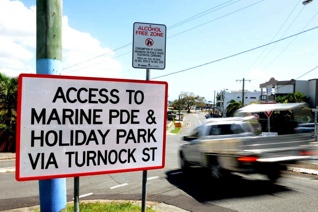 Work started on Marine parade in Kingscliff. 