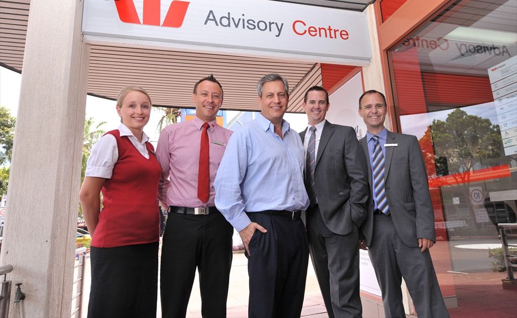 Brian Hartzer (centre), Westpac chief executive of Australian financial services, with (left) Shari Swan, Richard Kneipp, Tim Gold and Brett Phillips, on a visit to the Maroochydore branch of Westpac. Brian Hartzer (centre), Westpac chief executive of Australian financial services, with (left) Shari Swan, Richard Kneipp, Tim Gold and Brett Phillips, on a visit to the Maroochydore branch of Westpac.