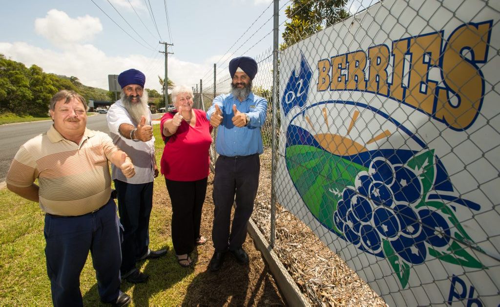 From left: John Stewart, John Arkan, Pamela Fayle and Kamaldeep Singh Clair announce that OzBerries is the new major sponsor of Curryfest. Photo: Trevor Veale / Coffs Coast Advocate From left: John Stewart, John Arkan, Pamela Fayle and Kamaldeep Singh Clair announce that OzBerries is the new major sponsor of Curryfest. Photo: Trevor Veale / Coffs Coast Advocate