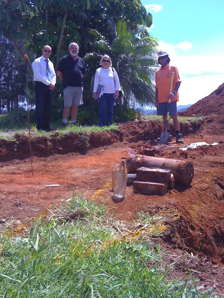 UNCOVERED: Byron Council officials and OSCA members at the Roundhouse well site. Photo Contributed UNCOVERED: Byron Council officials and OSCA members at the Roundhouse well site. Photo Contributed