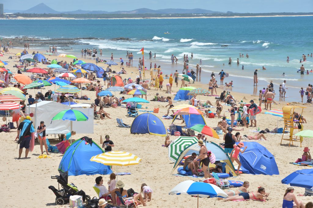 Mooloolaba Beach on the Sunshine Coast. Mooloolaba Beach on the Sunshine Coast.