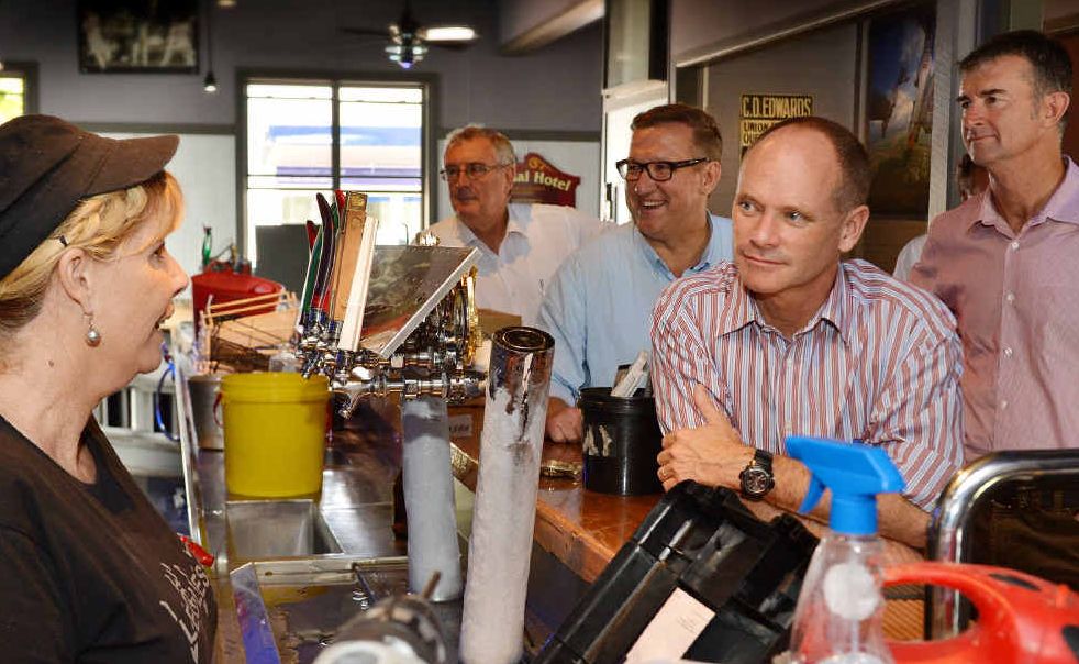 Campbell Newman during a visit to Gympie. Campbell Newman during a visit to Gympie.