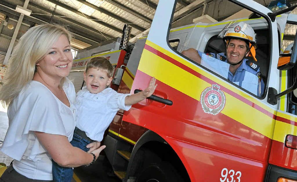 Firefighter Matt Foster and his wife Julie-Anne and son Samual. Firefighter Matt Foster and his wife Julie-Anne and son Samual.