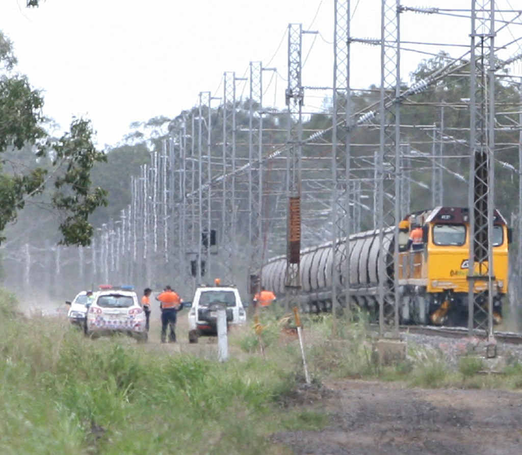 A freight train derailment closed the railway line between Gladstone and Rockhampton on Friday. A freight train derailment closed the railway line between Gladstone and Rockhampton on Friday.